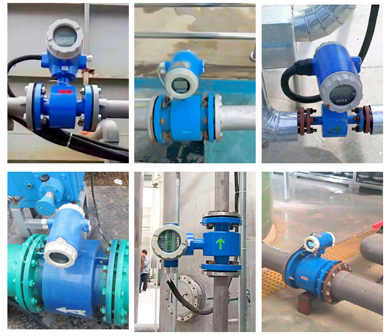 管道式電磁流量計現場安裝使用圖